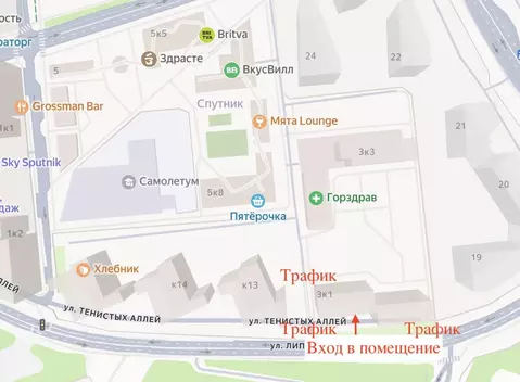 Торговая площадь в Московская область, Красногорск ул. Тенистых Аллей, ...