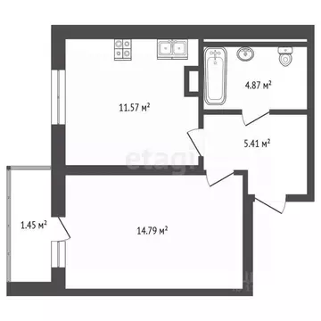 1-к кв. Ярославская область, Ярославский муниципальный округ, пос. ...