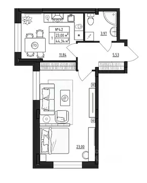 1-к кв. Ленинградская область, Гатчинский муниципальный округ, д. ...