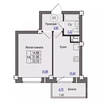 1-к кв. Псковская область, Псковский район, Завеличенская волость, д. ...