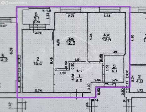 2-комнатная квартира: Калининград, улица Сержанта Мишина, 81к2 (53.1 ...