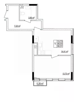 1-к кв. Белгородская область, Белгородский район, Новосадовское с/пос, ...