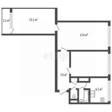 3-к кв. Санкт-Петербург ул. Партизана Германа, 23 (59.8 м)