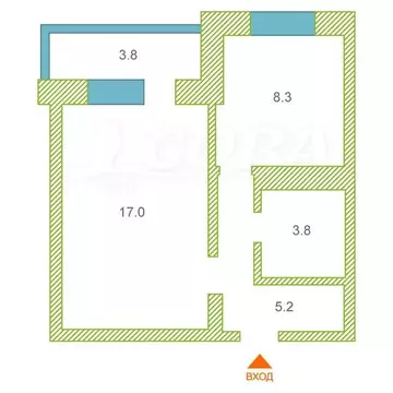 1-комнатная квартира: Тюмень, улица Мельникайте, 125Б (35 м)