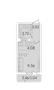 Студия Ленинградская область, Мурино Всеволожский район, ул. Графская, ...