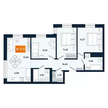 4-к кв. Приморский край, Владивосток Пихтовая ул. (72.95 м)