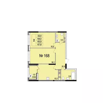 2-к кв. Ярославская область, Ярославль просп. Машиностроителей, 11 ...