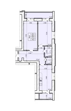 2-к кв. Саратовская область, Энгельс Новобазарная ул., 4 (76.4 м)