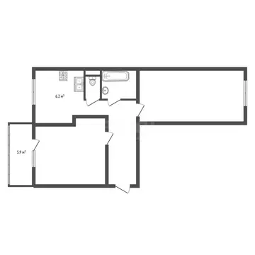 2-комнатная квартира: Санкт-Петербург, улица Бабушкина, 24 (57 м)