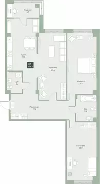 3-к кв. Курганская область, Курган Заозерный жилрайон, 6А мкр, ул. ...