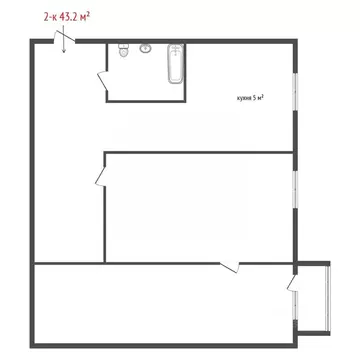 2-к кв. Свердловская область, Екатеринбург ул. Белинского, 167 (43.2 ...