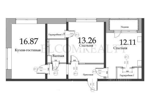 2-к кв. Московская область, Ленинский городской округ, пос. Битца ...