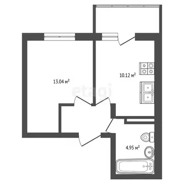 1-комнатная квартира: Колтуши, улица Мира, 9 (35.5 м)