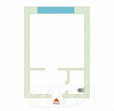 Квартира-студия: Тюмень, Олимпийская улица, 24 (19 м)