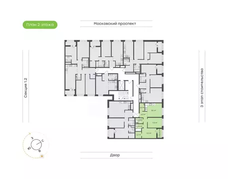 2-к кв. Татарстан, Набережные Челны ул. Николая Мальнева, 2 (63.8 м)