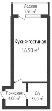 Квартира-студия: Краснодар, Измаильская улица, 74к2 (23.5 м)