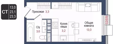 Студия Московская область, Королев Первомайский мкр, Старые Горки дп,  ...