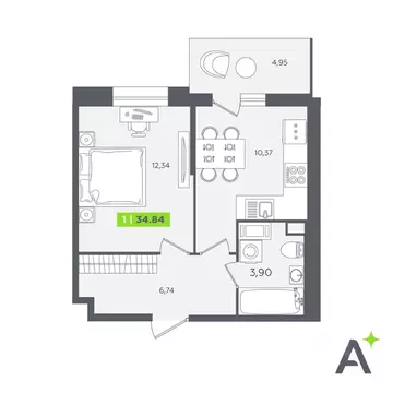 1-к кв. Ленинградская область, Кудрово г. Всеволожский район, ...