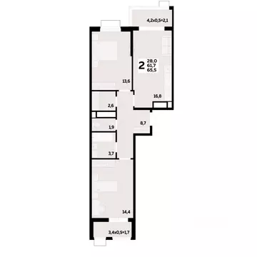 2-к кв. Адыгея, Тахтамукайский район, Старобжегокайское с/пос, Новая ...