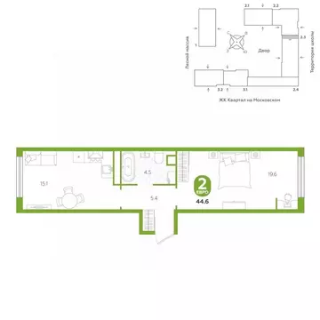 2-к кв. Тюменская область, Тюменский муниципальный округ, д. Дударева ...