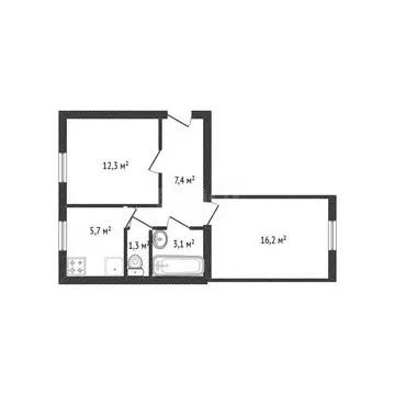 2-к кв. Брянская область, Брянск ул. Пушкина, 19 (46.0 м)