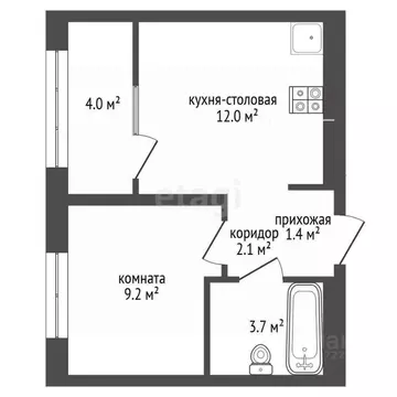 1-к кв. Башкортостан, Стерлитамак Интернациональная ул., 63 (32.4 м)
