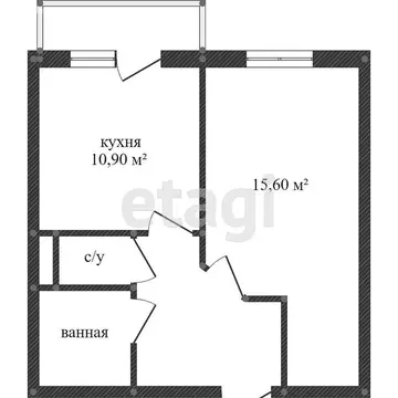 1-комнатная квартира: Тобольск, микрорайон 7А, 23В (36.8 м)