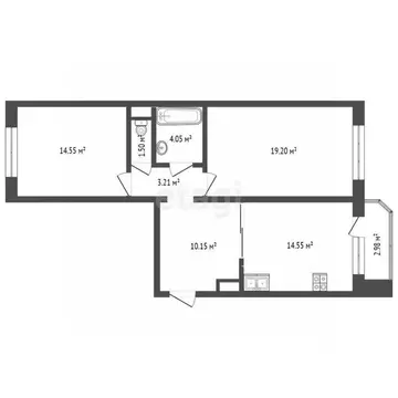 2-к кв. Тюменская область, Тюменский муниципальный округ, д. Патрушева ...
