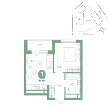 1-к кв. Свердловская область, Екатеринбург ул. Патриса Лумумбы, 4А ...