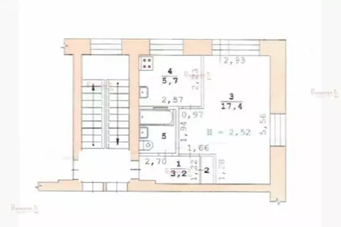 1-комнатная квартира: Екатеринбург, улица Машиностроителей, 51 (31 м)
