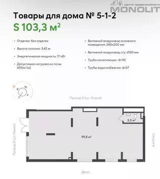 Торговая площадь в Свердловская область, Екатеринбург ул. Академика ...