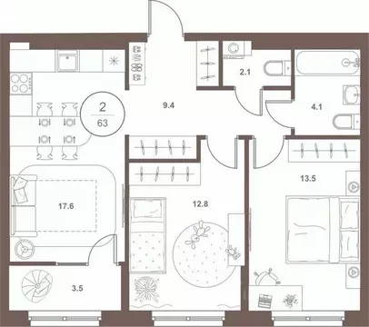 2-к кв. Пензенская область, Пенза Арбеково жилрайон, Дальнее Арбеково ...