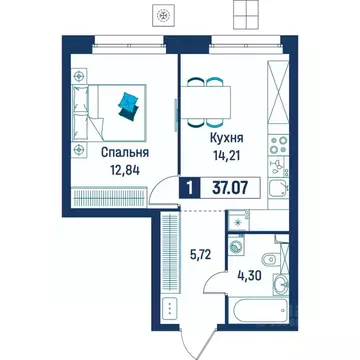 1-к кв. Ленинградская область, Всеволожский район, пос. Бугры Стороны ...