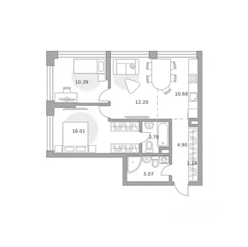 3-к кв. Москва ул. Народного Ополчения, 34С4 (65.22 м)