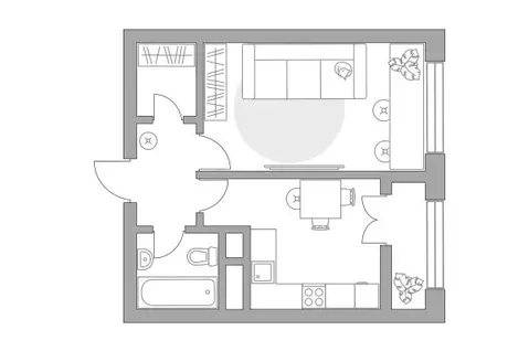 1-комнатная квартира: Балашиха, улица Яганова, 1 (33.56 м)