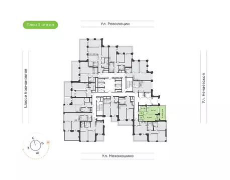 1-к кв. Пермский край, Пермь ул. Механошина, 16 (50.5 м)
