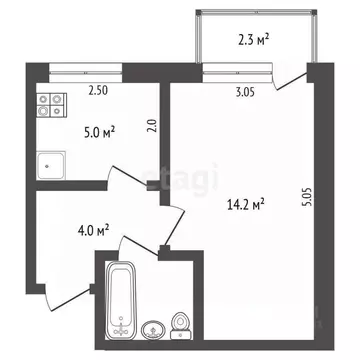 1-к кв. Ямало-Ненецкий АО, Новый Уренгой Лимбяяха мкр, Приозерный мкр, ...