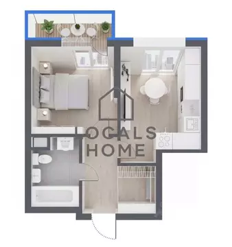 1-к кв. Рязанская область, Рязанский муниципальный округ, с. Дядьково ...