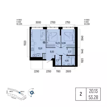 2-к кв. Башкортостан, Уфа Глумилино-1 мкр, Новатор жилой комплекс ...