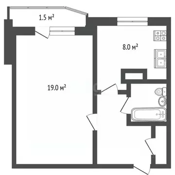 1-к кв. Москва Нагатинский бул., 6 (38.0 м)