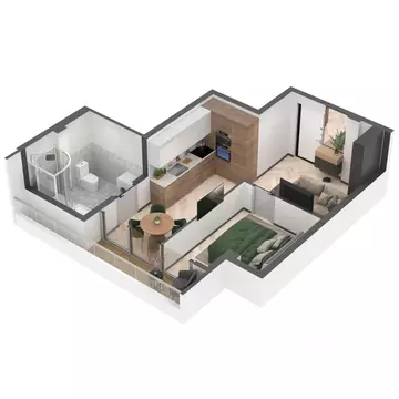 1-к кв. Крым, Ялта муниципальный округ, Кацивели пгт Крымский квартал ...