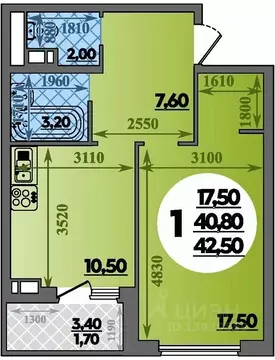 1-к кв. Краснодарский край, Краснодар ул. Героев-Разведчиков, 11 (42.5 ...