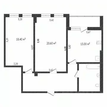 2-к кв. Белгородская область, Белгород ул. Буденного, 17в (70.0 м)