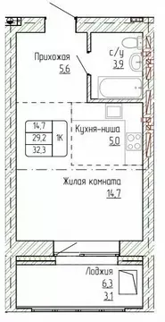 1-к кв. Алтайский край, Новоалтайск ул. Титова, 6 (32.3 м)