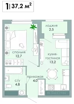 1-к кв. Тверская область, Тверь Южный мкр,  (37.2 м)