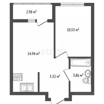 1-к кв. Ленинградская область, Всеволожский район, Свердловское ...