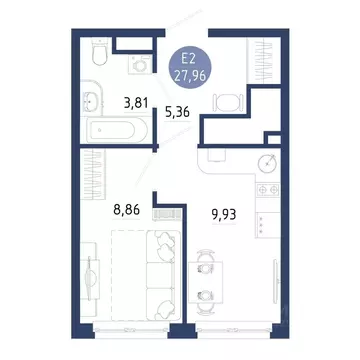 1-к кв. Рязанская область, Рязанский муниципальный округ, с. Дядьково ...