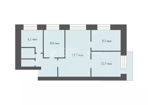 4-к кв. Рязанская область, Рыбное Юбилейная ул., 2 (59.8 м)