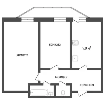 2-комнатная квартира: Воронеж, улица Хользунова, 96 (52.3 м)