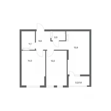 2-к кв. Калининградская область, Калининград ул. Юрия Гагарина, 30 ...